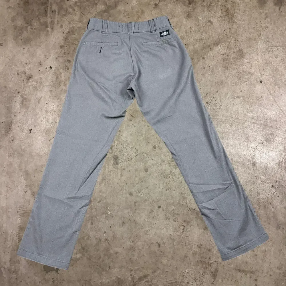 Dickies 874 Work Pants Original Fit Straight Leg Flat Front Gray Mens Size 30x32